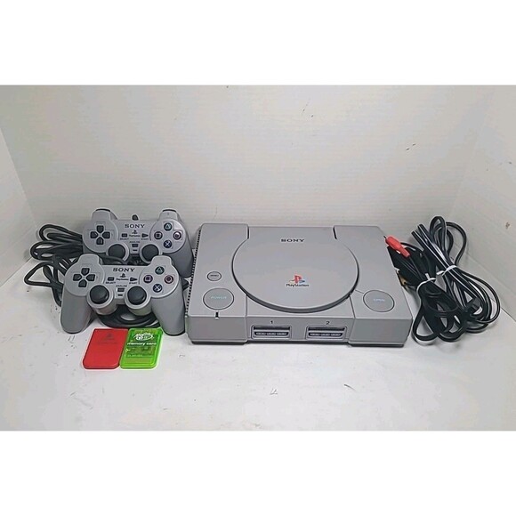 Vintage 1999 Sony Playstation One Video Game Console SCPH-9001 Tested W/Crash 2 - Picture 1 of 9